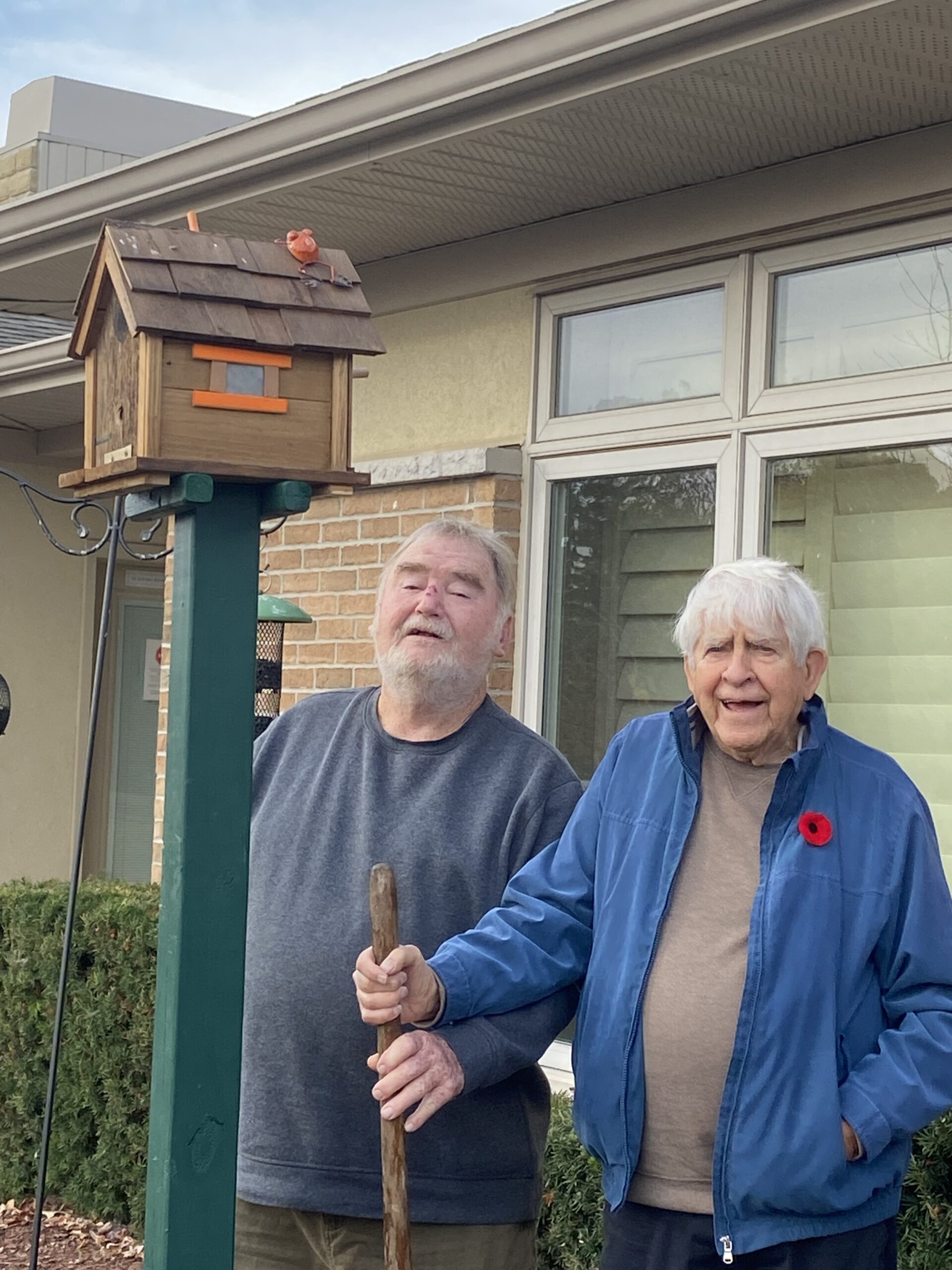 Bruce and Larry Build 10 Bird Houses for the Hospice, Erie Shores Campus